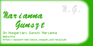 marianna gunszt business card